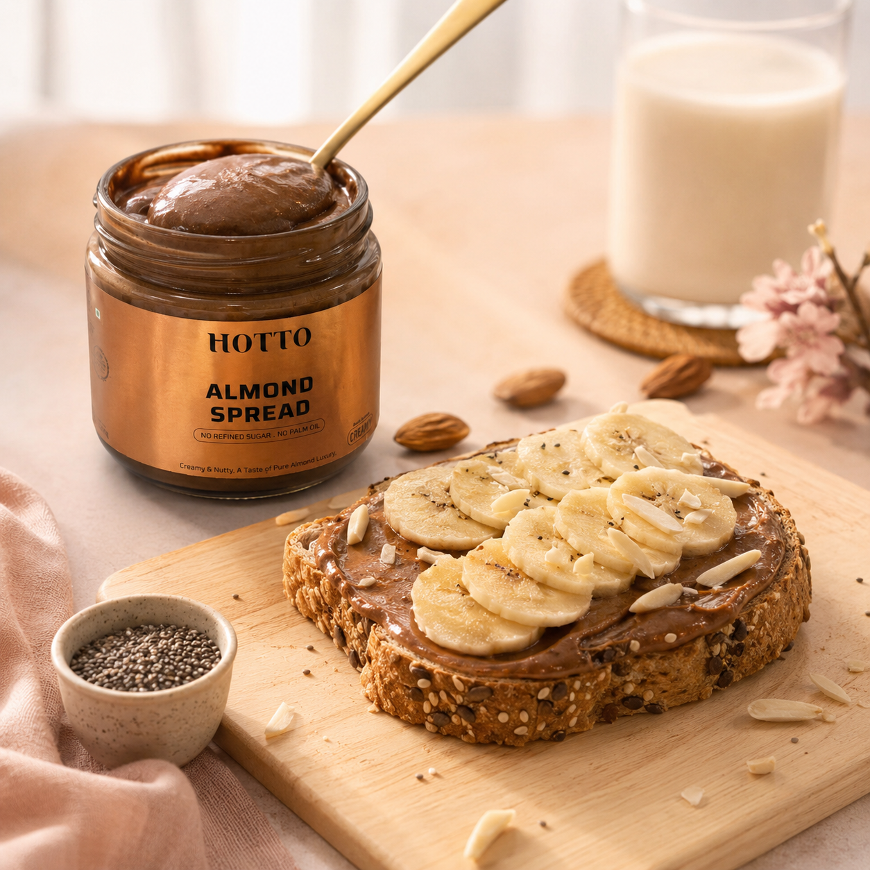 Almond Spread Healthy - (No Refined Sugar)
