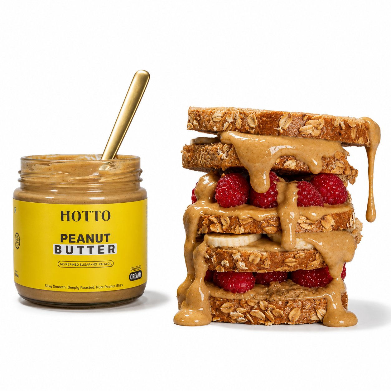 PEANUT BUTTER – DEEPLY ROASTED, PURELY CLEAN (NO REFINED SUGAR)