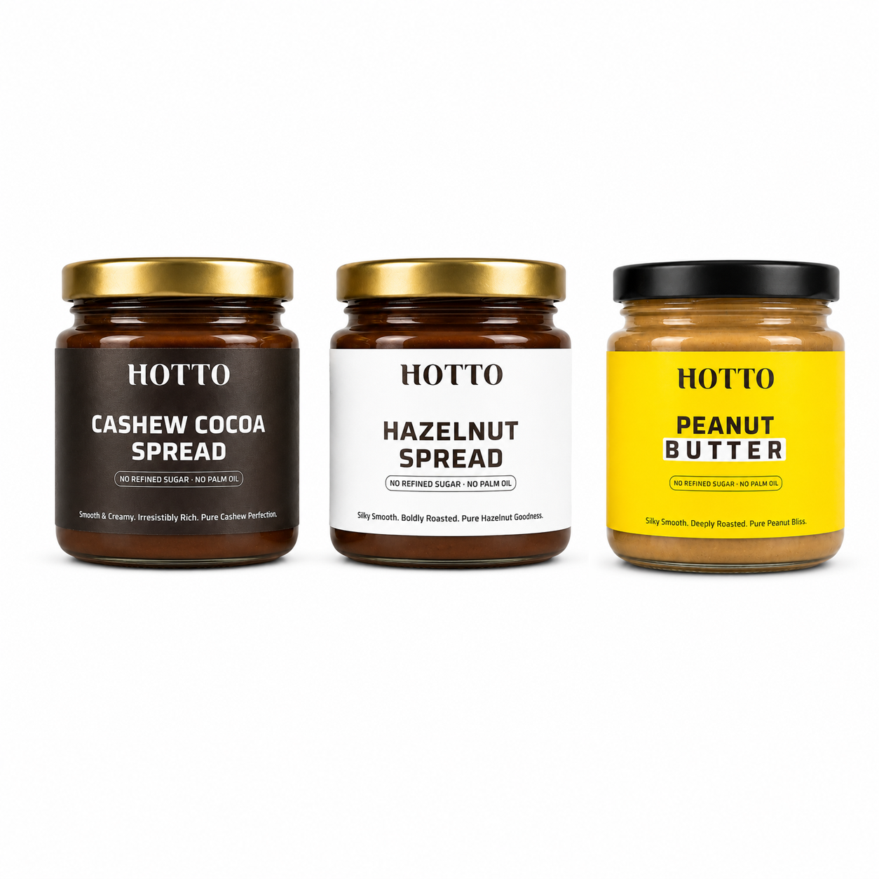 HOTTO Nutty Favorites – 3 Jar Combo